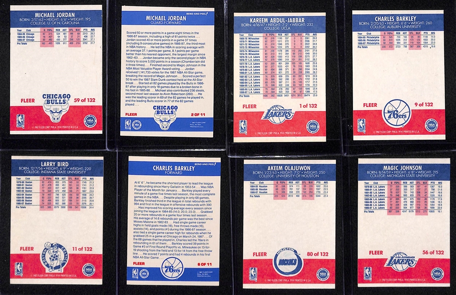  1987-88 Fleer Basketball Complete Set w. Sticker Set and Jordan's Second Year Card